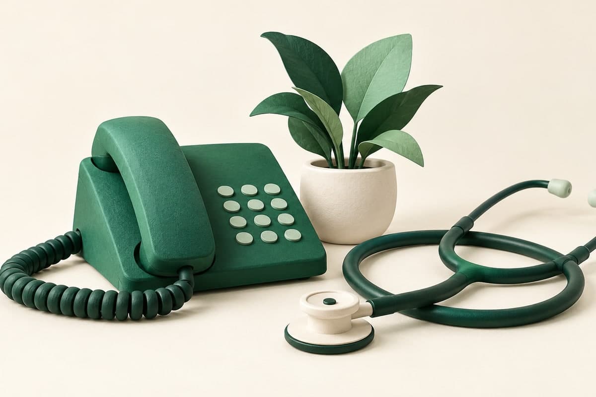 Stethoscope and business telephone